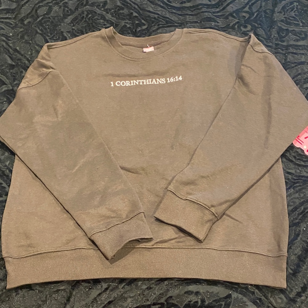 NWT Dgital Darling Brand Brown Crewneck Sweatshirt Size Medium